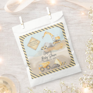 Baby shower voor bouwafval bedankzakje