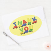 Baby shower voor bouwafval ovale sticker (Envelop)