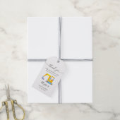 Baby shower voor de bouw cadeaulabel (Met Touw)
