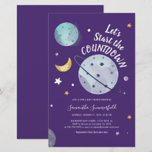 Baby shower voor de kosmische ruimte briefpapier