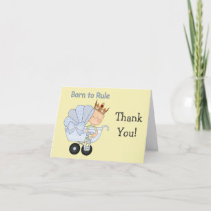 Baby shower voor de Prins+Born aan de regels! Bedankkaart
