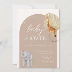 Baby shower voor de Waterverf van asthetische Safa Save The Date
