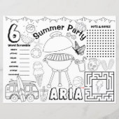 Baby shower voor de zomer, overzicht van de zomera (Voorkant)