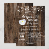 Baby shower voor diapers en Kaarten voor cadeautje (Voorkant / Achterkant)