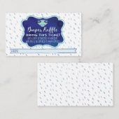 Baby shower voor een Boy Blue Diaper Raffle Kaarte Informatiekaartje (Voorkant / Achterkant)