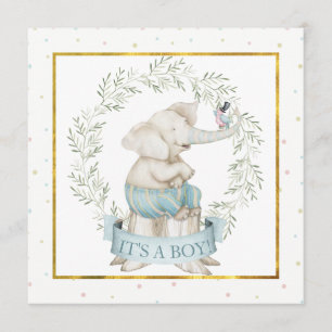 Baby Shower voor een Olifantje Kaart
