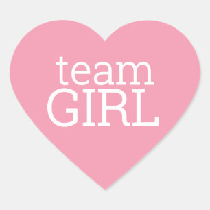 Baby shower voor gendergelijkheid onthullen - Team Hart Sticker