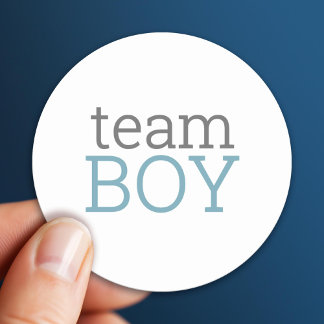 Baby shower voor gendergelijkheid onthullen - Team Ronde Sticker