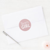 Baby shower voor gendergelijkheid onthullen - Team Ronde Sticker (Envelop)