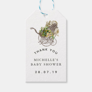 Baby shower voor het vervoer van Floral Baby Cadeaulabel