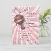 Baby shower voor heteluchtballon kaart (Staand voorkant)