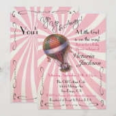 Baby shower voor heteluchtballon kaart (Voorkant / Achterkant)