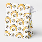 Baby shower voor honingbijen, mod-regenboog bedankdoosjes (Achterkant)