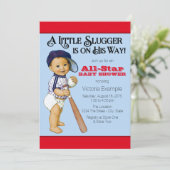 Baby shower voor honkbal kaart (Staand voorkant)