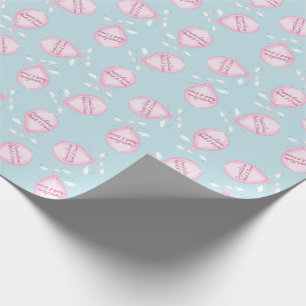 Baby shower voor hot-luchtballon Roze Cadeaupapier