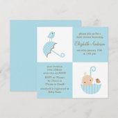 Baby shower voor jongens kaart (Voorkant / Achterkant)