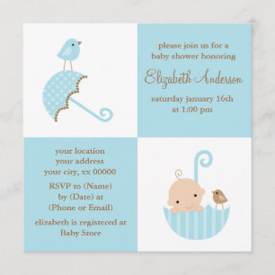 Baby shower voor jongens kaart