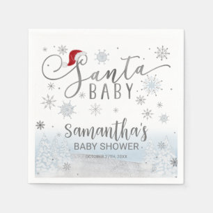 Baby shower voor kerstjongen met kerstmis Baby Servet