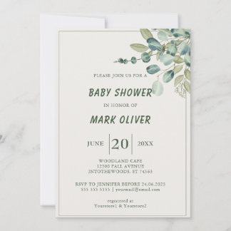 Baby shower voor kleurrijk Oerwoud Kaart