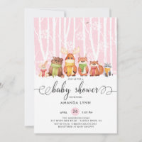 Baby shower voor koude niet-winterbossen