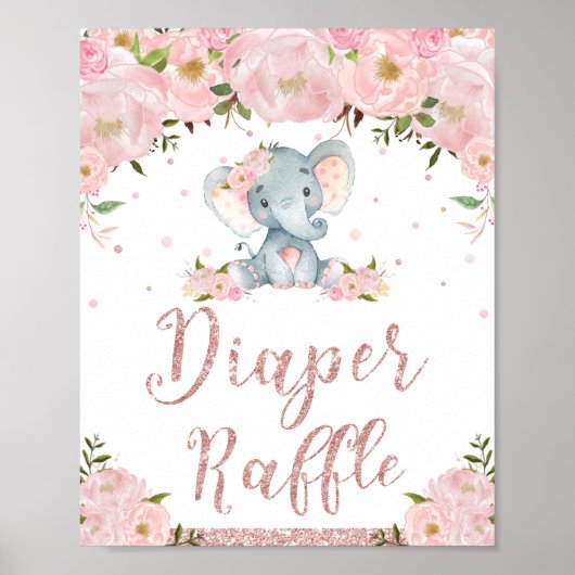 Baby shower voor luiftige flessen poster (Voorkant)