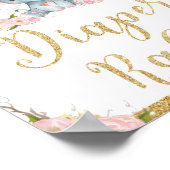 Baby shower voor luiftige flessen poster (Hoek)