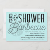 Baby shower voor moderne paren Barbecue Light Blue Kaart (Voorkant)