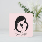 Baby shower voor moeder en kind kaart (Staand voorkant)