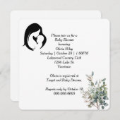 Baby shower voor moeder en kind kaart (Voorkant / Achterkant)