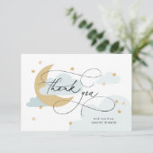 Baby shower voor onbewerkte en onbewerkte tekst bedankkaart (Staand voorkant)
