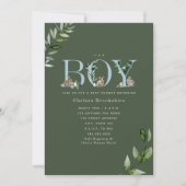 Baby shower voor paasbunny Eggs Green Boy Kaart (Voorkant)