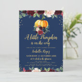 baby shower voor pompoenen kaart (Staand voorkant)