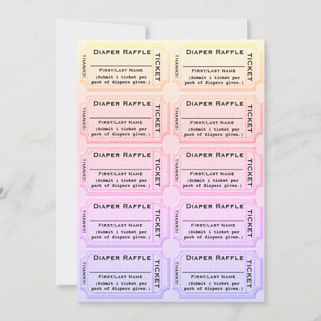 Baby shower voor Raffle Cute (Voorkant)