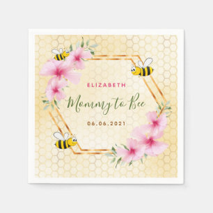 Baby shower voor roze honingraatroze honingraatpro servet