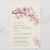 Baby shower voor roze paren (Voorkant / Achterkant)