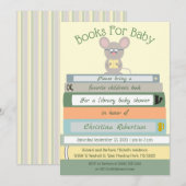 Baby shower voor Schattigee muisbibliotheek Kaart (Voorkant / Achterkant)