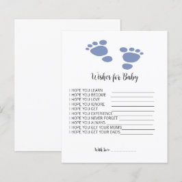 Baby shower voor snelle voetafdruk wenst advies va