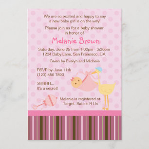 Baby shower voor speciale levering [Baby Girl] uit Kaart