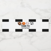 Baby shower voor sport Favor Water Fles Label Waterfles Etiket (Enkel label)