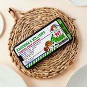 Baby shower voor sportkaartenbonnen kaart