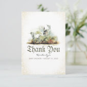 Baby shower voor sprookje bedankkaart (Staand voorkant)