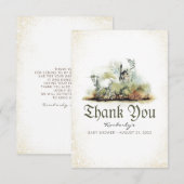 Baby shower voor sprookje bedankkaart (Voorkant / Achterkant)