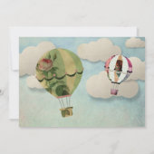 Baby shower voor warmluchtballon kaart (Achterkant)