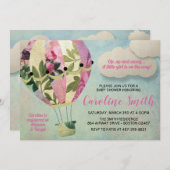 Baby shower voor warmluchtballon kaart (Voorkant / Achterkant)