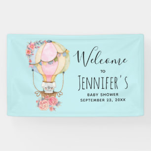 Baby shower voor Waterverf van luchtballon voor lu Spandoek