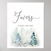 Baby shower voor winterkerstbomen poster (Voorkant)