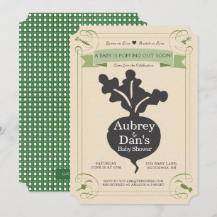 Baby shower voor zaaizaad kaart