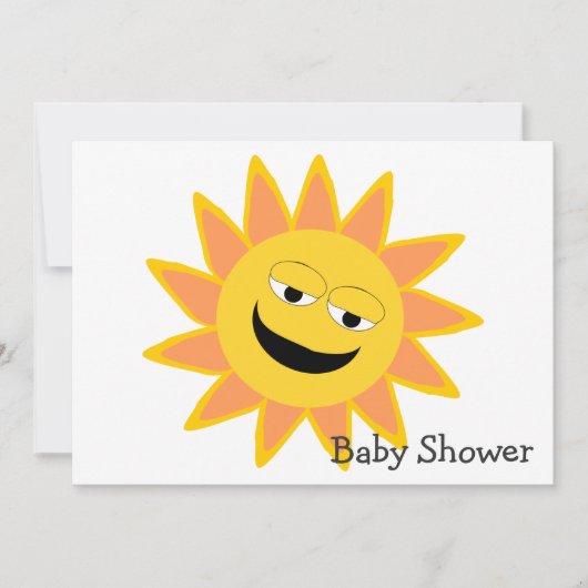 Baby shower voor zonneschijnontwerp kaart (Voorkant)