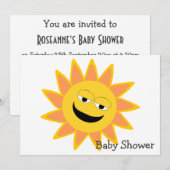 Baby shower voor zonneschijnontwerp kaart (Voorkant / Achterkant)