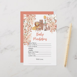 Baby shower voorspelling Boho Safari Pampas Grass